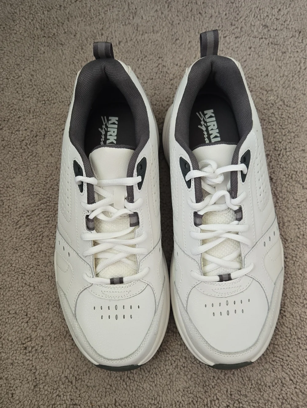 Kirkland Signature White and Gray Men’s Athletic Shoes Men's 9.5